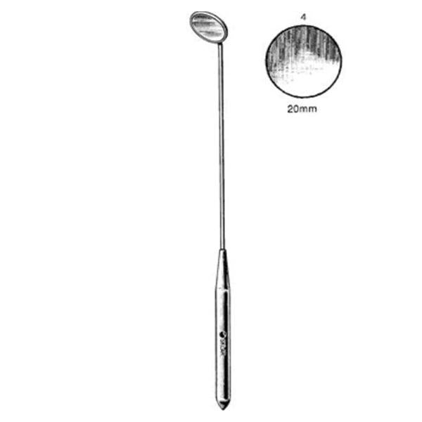 Laryngeal Mirror 20mm #4 Handle Chrome Plated Stainless Steel Ea